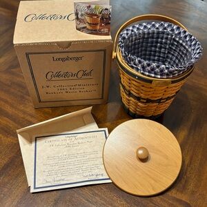 Longaberger Collector’s Club 2001 Miniature Banker’s Waste Basket